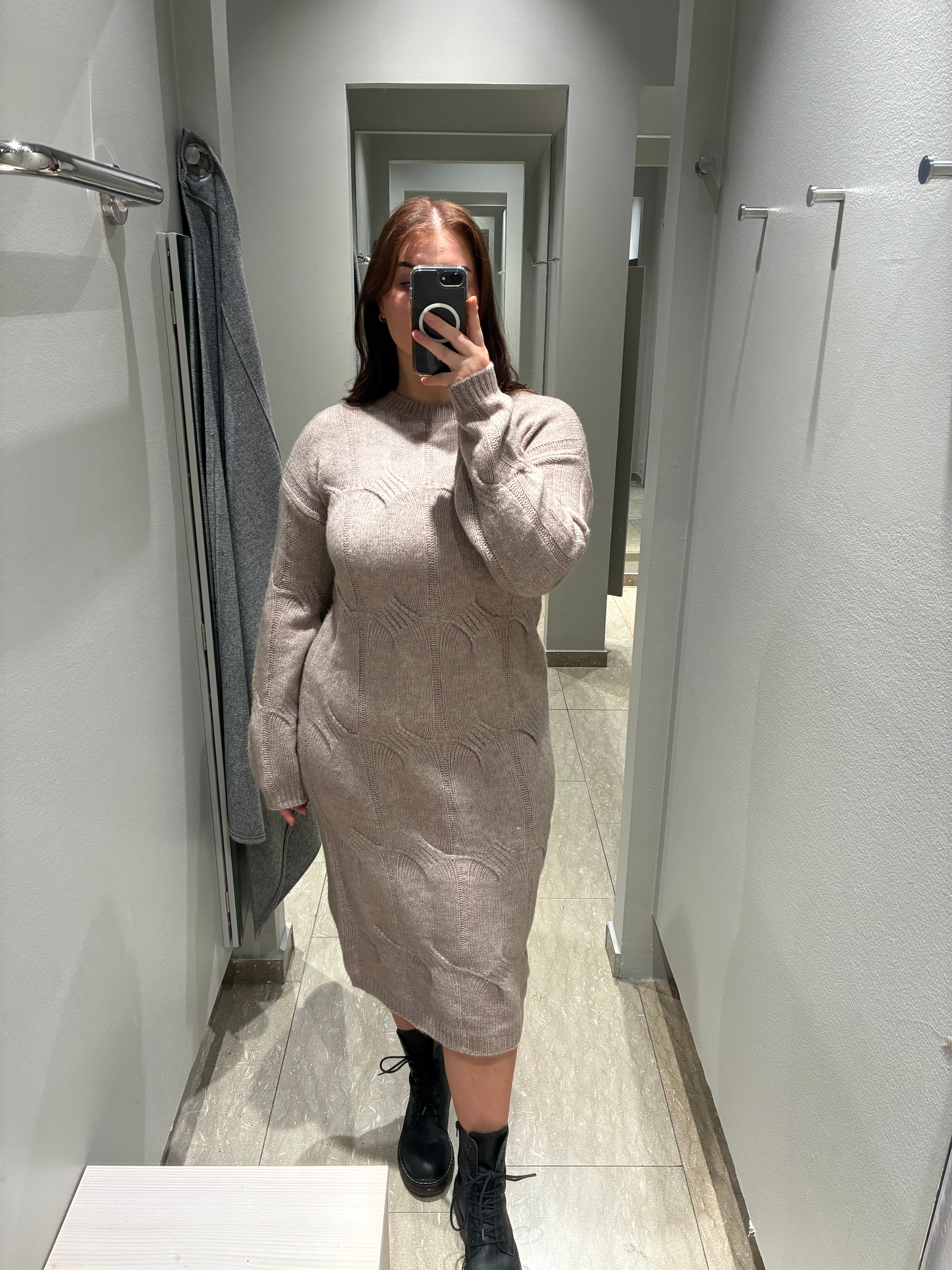 PCJENNA Midi Dress - Greige